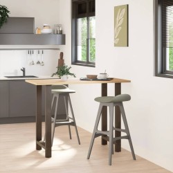 Pieds de table de bar en acier naturel, 2 pièces, 60 x (100-101) cm 536554536554