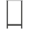 Pieds de table de bar Anthracite 2 pièces 60 x (100-101) cm Acier 536558536558