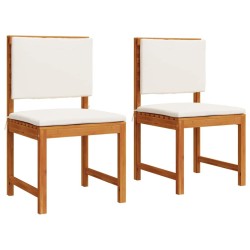 Chaise de jardin avec coussin 2 pcs Marron Bois d'acacia massif 536561536561