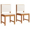 Chaise de jardin avec coussin 2 pcs Marron Bois d'acacia massif 536561536561