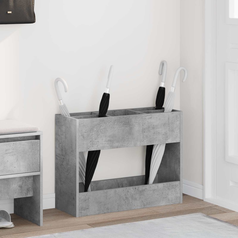 Porte-parapluie Gris béton 65 x 24 x 50 cm Bois d'ingénierie 536567536567