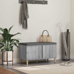 Banc d'entrée avec coussin Gris Sonoma 80 x 38 x 46 cm 536572536572