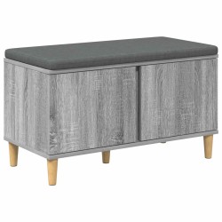 Banc d'entrée avec coussin Gris Sonoma 80 x 38 x 46 cm 536572536572
