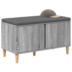 Banc d'entrée avec coussin Gris Sonoma 80 x 38 x 46 cm 536572536572