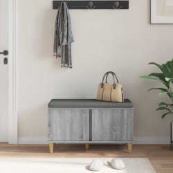 Banc d'entrée avec coussin Gris Sonoma 80 x 38 x 46 cm 536572536572