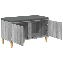 Banc d'entrée avec coussin Gris Sonoma 80 x 38 x 46 cm 536572536572