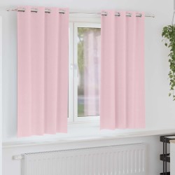 Rideaux occultants avec anneaux 2 pcs Rose bébé 175 x 140 cm 536574536574