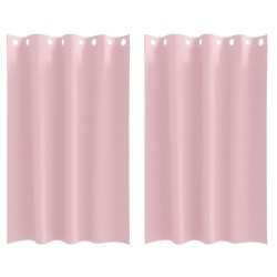 Rideaux occultants avec anneaux 2 pcs Rose bébé 175 x 140 cm 536574536574