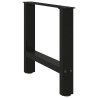 Pieds de table basse Noir 2 pièces 50 x (42-43) cm Acier 536576536576
