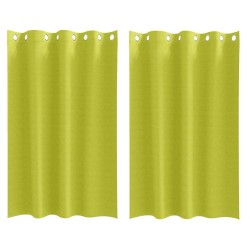 Rideaux occultants avec anneaux 2 pcs Vert 175 x 140 cm 536578536578