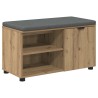 Banc d'entrée avec coussin Chêne Artisanal 80 x 38 x 46 cm 536580536580