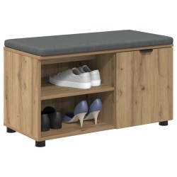 Banc d'entrée avec coussin Chêne Artisanal 80 x 38 x 46 cm 536580536580