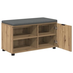 Banc d'entrée avec coussin Chêne Artisanal 80 x 38 x 46 cm 536580536580