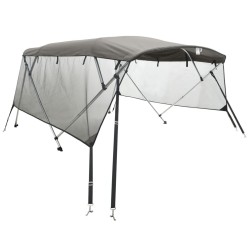 Toit bimini à 4 arceaux parois en maille 243x(230-244)x137 cm 536581536581