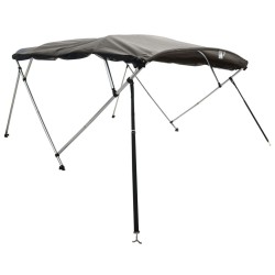 Toit bimini à 4 arceaux parois en maille 243x(230-244)x137 cm 536581536581