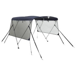 Toit bimini à 3 arceaux parois en maille 183x(137-152)x137 cm 536582536582