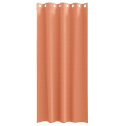 Rideaux occultants avec anneaux 2 pcs Couleur terre cuite 536584536584