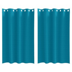Rideaux occultants avec anneaux 2 pcs Turquoise 175 x 140 cm 536587536587