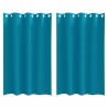 Rideaux occultants avec anneaux 2 pcs Turquoise 175 x 140 cm 536587536587