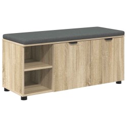 Banc d'entrée avec coussin Chêne Sonoma 100 x 38 x 46 cm 536588536588