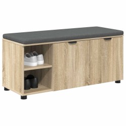 Banc d'entrée avec coussin Chêne Sonoma 100 x 38 x 46 cm 536588536588