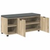 Banc d'entrée avec coussin Chêne Sonoma 100 x 38 x 46 cm 536588536588