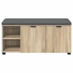 Banc d'entrée avec coussin Chêne Sonoma 100 x 38 x 46 cm 536588536588