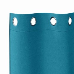 Rideaux occultants avec anneaux 2 pcs Turquoise 225 x 140 cm 536589536589