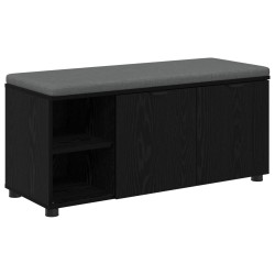 Banc d'entrée avec coussin Chêne Noir 100 x 38 x 46 cm 536590536590