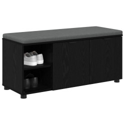 Banc d'entrée avec coussin Chêne Noir 100 x 38 x 46 cm 536590536590