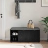 Banc d'entrée avec coussin Chêne Noir 100 x 38 x 46 cm 536590536590