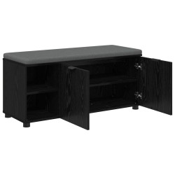 Banc d'entrée avec coussin Chêne Noir 100 x 38 x 46 cm 536590536590