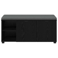 Banc d'entrée avec coussin Chêne Noir 100 x 38 x 46 cm 536590536590