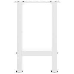 Pieds de table basse Blanc 2 pièces 38 x (42-43) cm Acier 536591536591