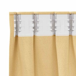 Rideaux occultants avec anneaux 2 pcs Beige 140 x 140 cm 536594536594