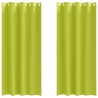 Rideaux occultants avec anneaux 2 pcs Vert 260 x 140 cm 536595536595
