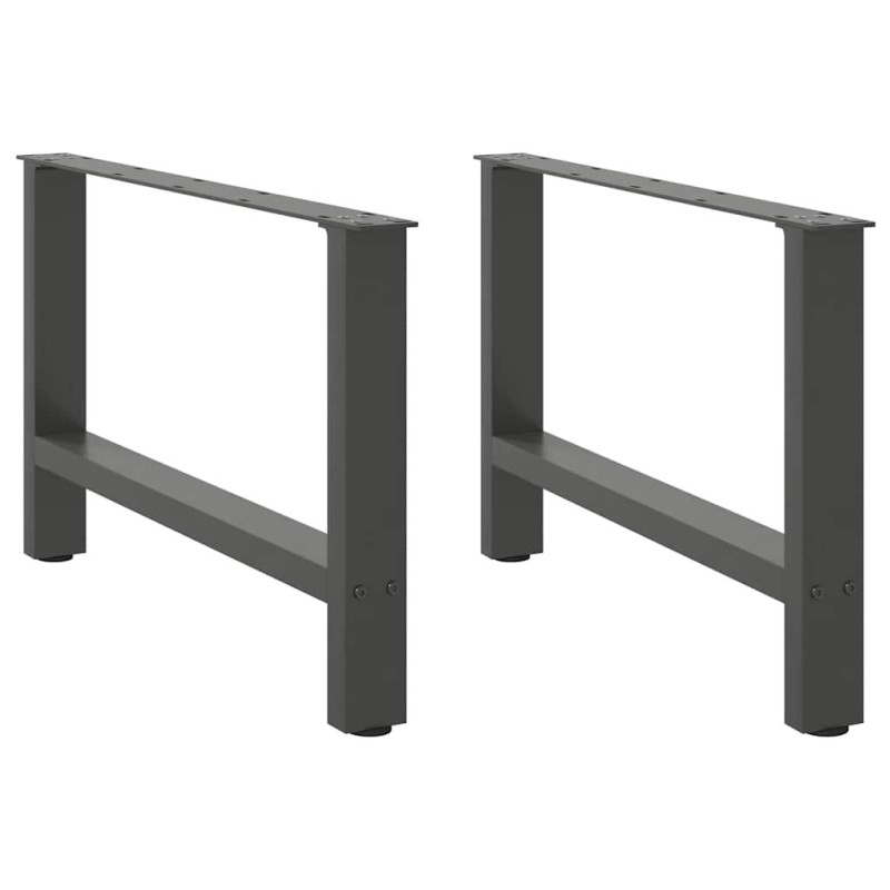 Pieds de table basse Anthracite 2 pièces 70 x (42-43) cm Acier 536596536596