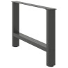Pieds de table basse Anthracite 2 pièces 70 x (42-43) cm Acier 536596536596