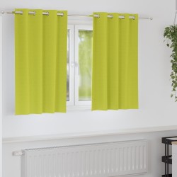 Rideaux occultants avec anneaux 2 pcs Vert 140 x 140 cm 536598536598