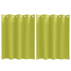 Rideaux occultants avec anneaux 2 pcs Vert 140 x 140 cm 536598536598