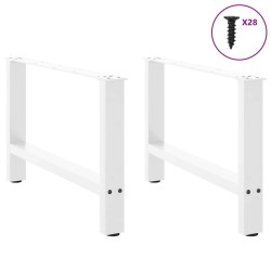 Pieds de table basse Blanc 2 pièces 70 x (42-43) cm Acier 536599536599
