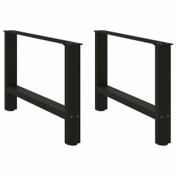 Pieds de table basse Noir 2 pièces 70 x (42-43) cm Acier 536600536600