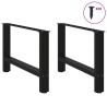 Pieds de table basse Noir 2 pièces 70 x (42-43) cm Acier 536600536600