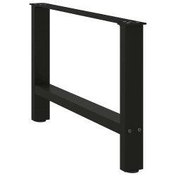 Pieds de table basse Noir 2 pièces 70 x (42-43) cm Acier 536600536600