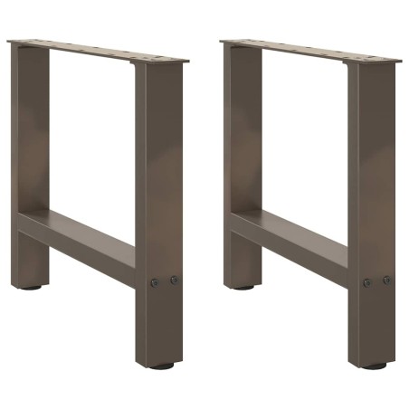 Pieds de table basse en acier naturel 2 pièces 60 x (42-43) cm Acier 536601536601