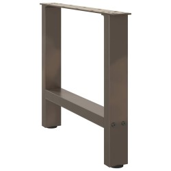 Pieds de table basse en acier naturel 2 pièces 60 x (42-43) cm Acier 536601536601