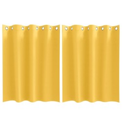 Rideaux occultants avec anneaux 2 pcs Jaune moutarde 536603536603