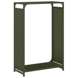 Portant de bois chauffage vert olive 60x28x90 cm 536606536606