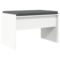 Banc d'entrée avec coussin Blanc 63 x 38 x 40 cm 536608536608