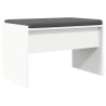 Banc d'entrée avec coussin Blanc 63 x 38 x 40 cm 536608536608